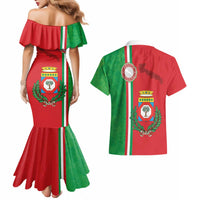 Italy Apulia Couples Matching Mermaid Dress and Hawaiian Shirt Map Of Apulia With Coat Of Arms LT19