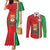 Italy Apulia Couples Matching Mermaid Dress and Long Sleeve Button Shirt Map Of Apulia With Coat Of Arms - Wonder Print Shop
