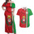 Italy Apulia Couples Matching Off Shoulder Maxi Dress and Hawaiian Shirt Map Of Apulia With Coat Of Arms - Wonder Print Shop