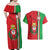 Italy Apulia Couples Matching Off Shoulder Maxi Dress and Hawaiian Shirt Map Of Apulia With Coat Of Arms - Wonder Print Shop