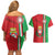 Italy Apulia Couples Matching Off Shoulder Short Dress and Hawaiian Shirt Map Of Apulia With Coat Of Arms - Wonder Print Shop