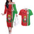 Italy Apulia Couples Matching Off The Shoulder Long Sleeve Dress and Hawaiian Shirt Map Of Apulia With Coat Of Arms - Wonder Print Shop