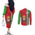 Italy Apulia Couples Matching Off The Shoulder Long Sleeve Dress and Long Sleeve Button Shirt Map Of Apulia With Coat Of Arms - Wonder Print Shop