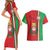 Italy Apulia Couples Matching Short Sleeve Bodycon Dress and Hawaiian Shirt Map Of Apulia With Coat Of Arms - Wonder Print Shop