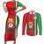 Italy Apulia Couples Matching Short Sleeve Bodycon Dress and Long Sleeve Button Shirt Map Of Apulia With Coat Of Arms - Wonder Print Shop