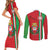 Italy Apulia Couples Matching Short Sleeve Bodycon Dress and Long Sleeve Button Shirt Map Of Apulia With Coat Of Arms - Wonder Print Shop