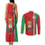 Italy Apulia Couples Matching Tank Maxi Dress and Long Sleeve Button Shirt Map Of Apulia With Coat Of Arms - Wonder Print Shop