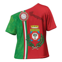 Italy Apulia Cross Shoulder Shirt Map Of Apulia With Coat Of Arms LT19