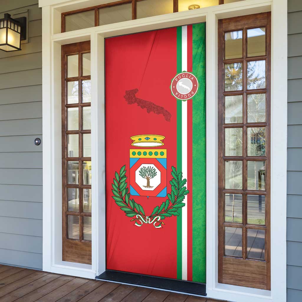 Italy Apulia Door Cover Map Of Apulia With Coat Of Arms - Wonder Print Shop