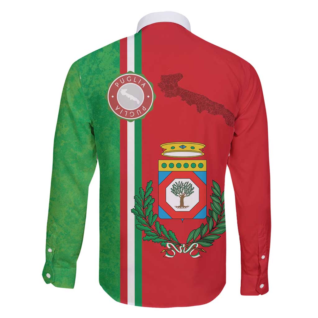 Italy Apulia Family Matching Long Sleeve Bodycon Dress and Hawaiian Shirt Map Of Apulia With Coat Of Arms LT19