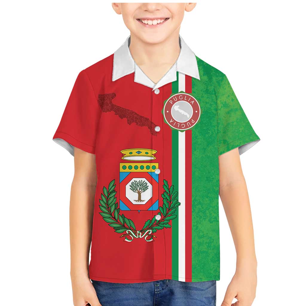 Italy Apulia Family Matching Mermaid Dress and Hawaiian Shirt Map Of Apulia With Coat Of Arms LT19