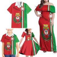 Italy Apulia Family Matching Off Shoulder Maxi Dress and Hawaiian Shirt Map Of Apulia With Coat Of Arms LT19