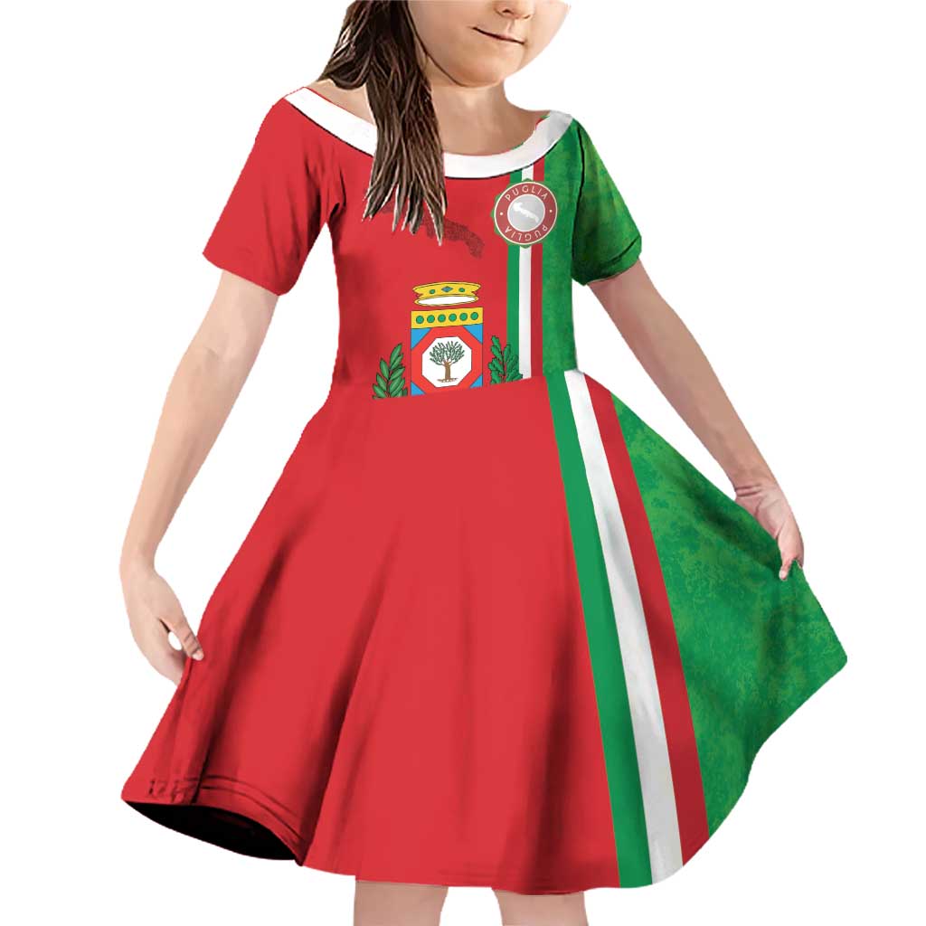Italy Apulia Family Matching Off Shoulder Short Dress and Hawaiian Shirt Map Of Apulia With Coat Of Arms LT19