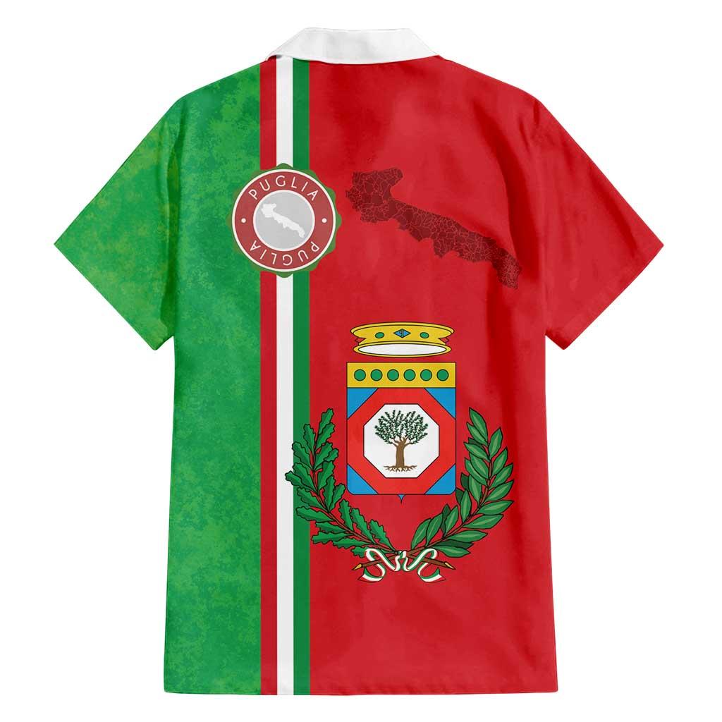 Italy Apulia Family Matching Off Shoulder Short Dress and Hawaiian Shirt Map Of Apulia With Coat Of Arms LT19