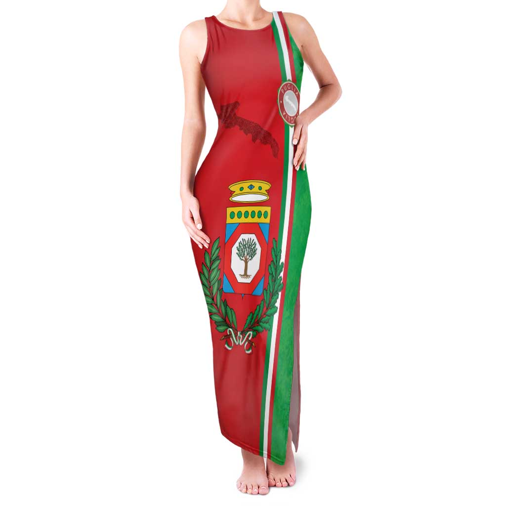 Italy Apulia Family Matching Tank Maxi Dress and Hawaiian Shirt Map Of Apulia With Coat Of Arms LT19