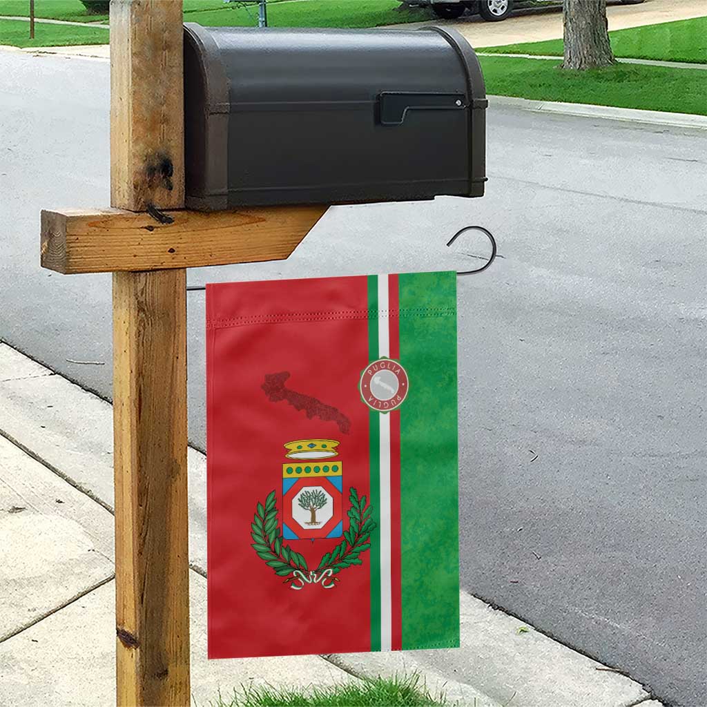 Italy Apulia Garden Flag Map Of Apulia With Coat Of Arms - Wonder Print Shop