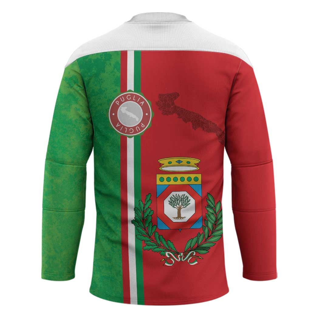 Italy Apulia Hockey Jersey Map Of Apulia With Coat Of Arms LT19