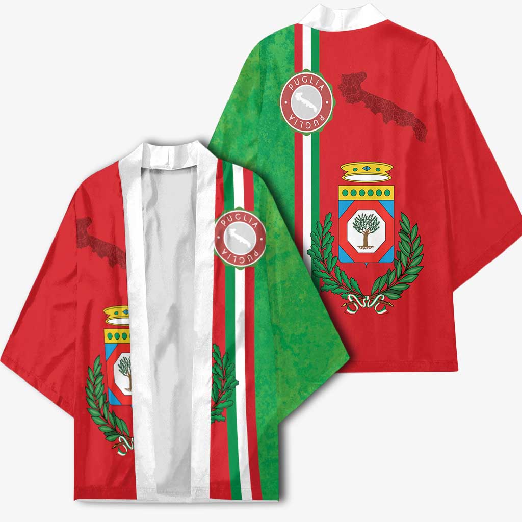 Italy Apulia Kimono Map Of Apulia With Coat Of Arms LT19