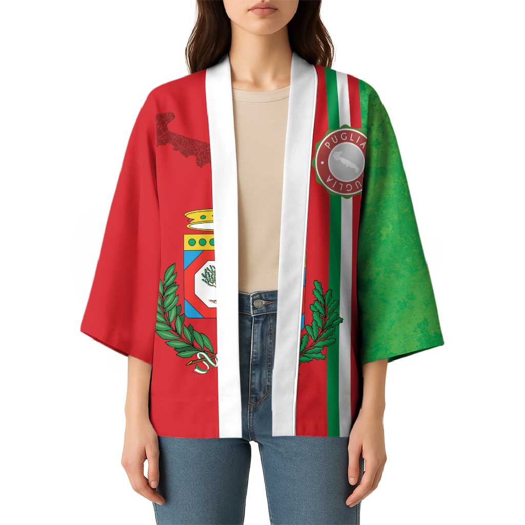 Italy Apulia Kimono Map Of Apulia With Coat Of Arms LT19