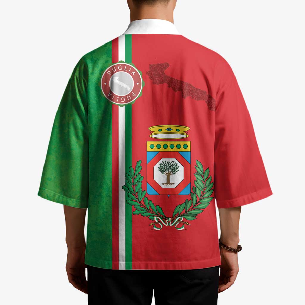 Italy Apulia Kimono Map Of Apulia With Coat Of Arms LT19