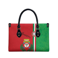 Italy Apulia Leather Bag Map Of Apulia With Coat Of Arms - Wonder Print Shop