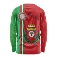 Italy Apulia Long Sleeve Shirt Map Of Apulia With Coat Of Arms LT19