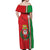 Italy Apulia Off Shoulder Maxi Dress Map Of Apulia With Coat Of Arms - Wonder Print Shop