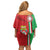 Italy Apulia Off Shoulder Short Dress Map Of Apulia With Coat Of Arms - Wonder Print Shop