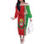 Italy Apulia Off The Shoulder Long Sleeve Dress Map Of Apulia With Coat Of Arms - Wonder Print Shop