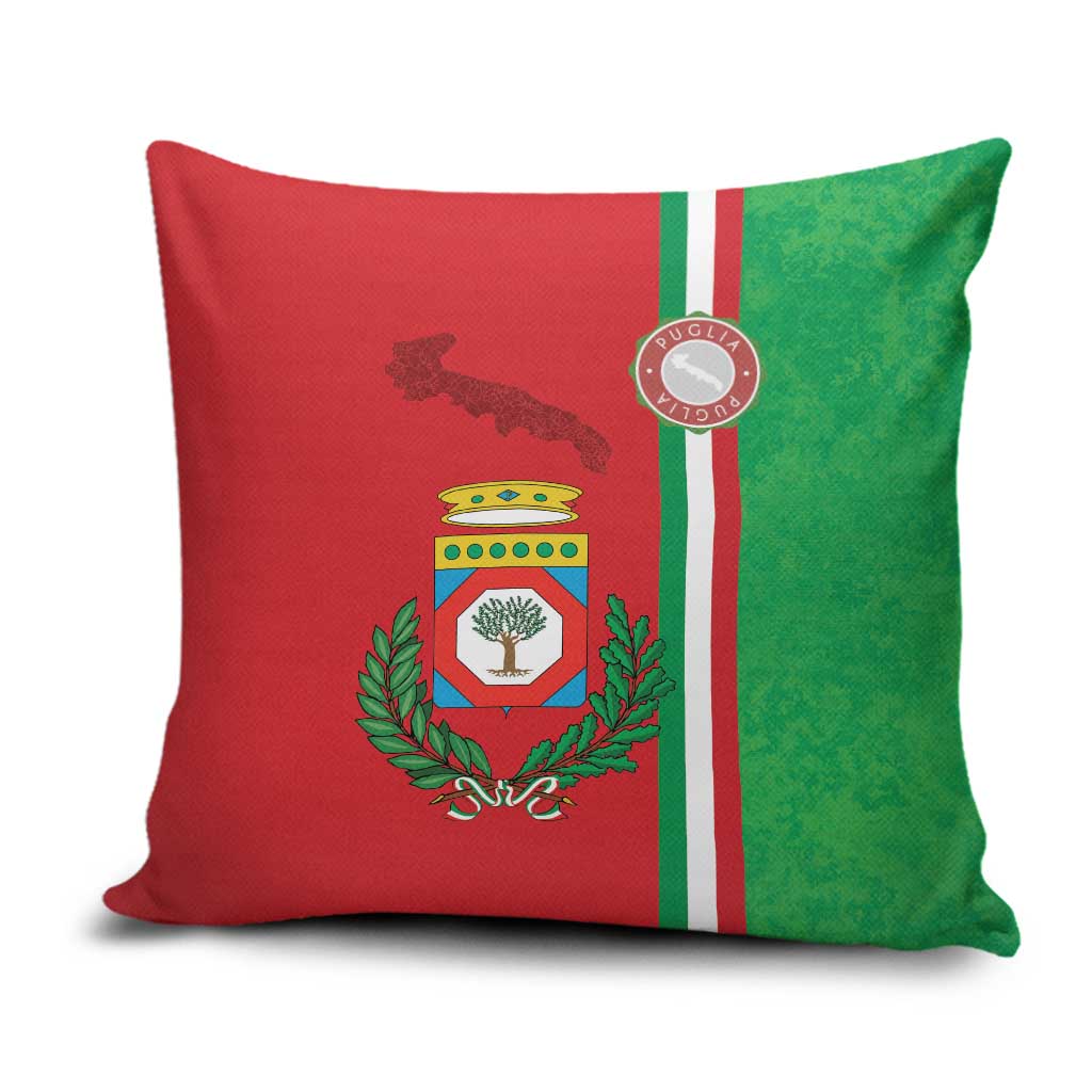 Italy Apulia Pillow Cover Map Of Apulia With Coat Of Arms - Wonder Print Shop