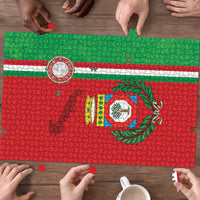 Italy Apulia Puzzle Map Of Apulia With Coat Of Arms - Wonder Print Shop