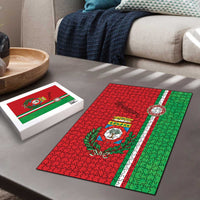 Italy Apulia Puzzle Map Of Apulia With Coat Of Arms - Wonder Print Shop