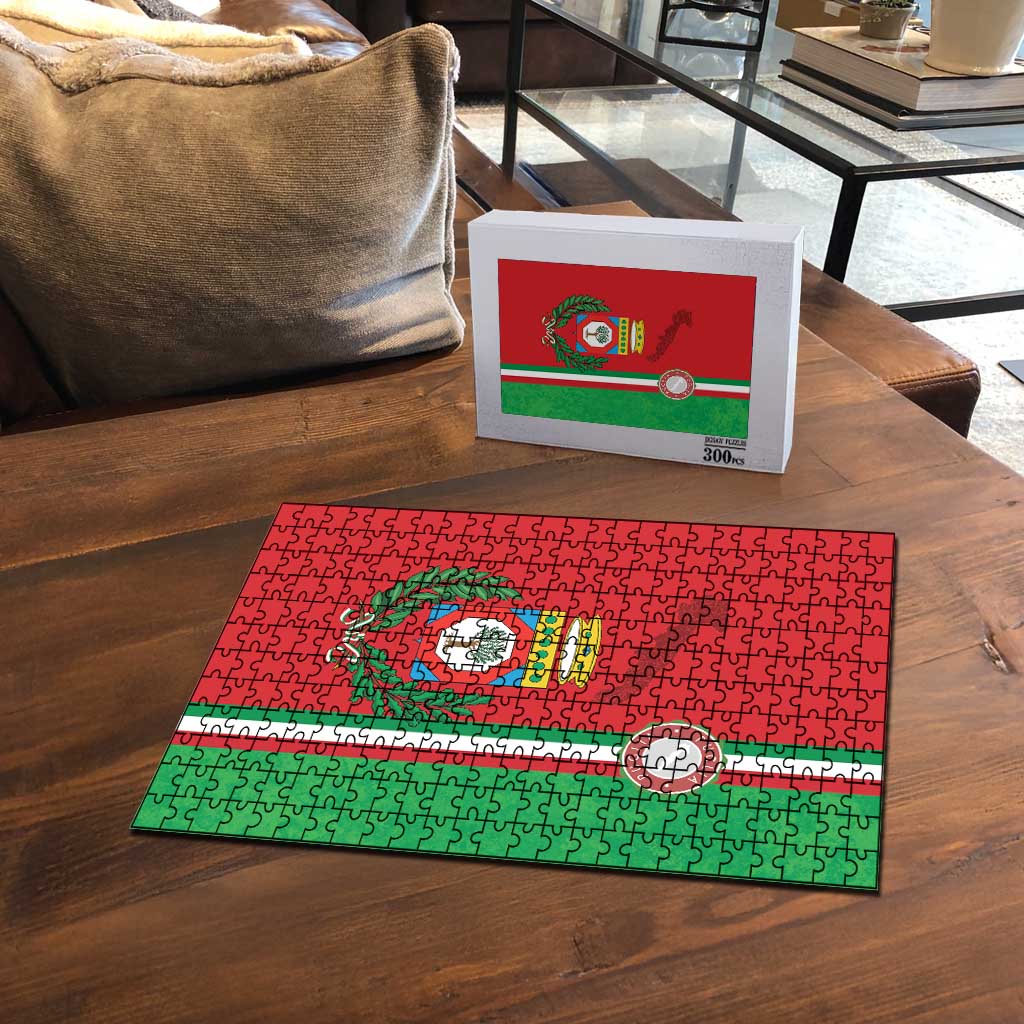 Italy Apulia Puzzle Map Of Apulia With Coat Of Arms - Wonder Print Shop