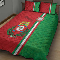 Italy Apulia Quilt Bed Set Map Of Apulia With Coat Of Arms - Wonder Print Shop