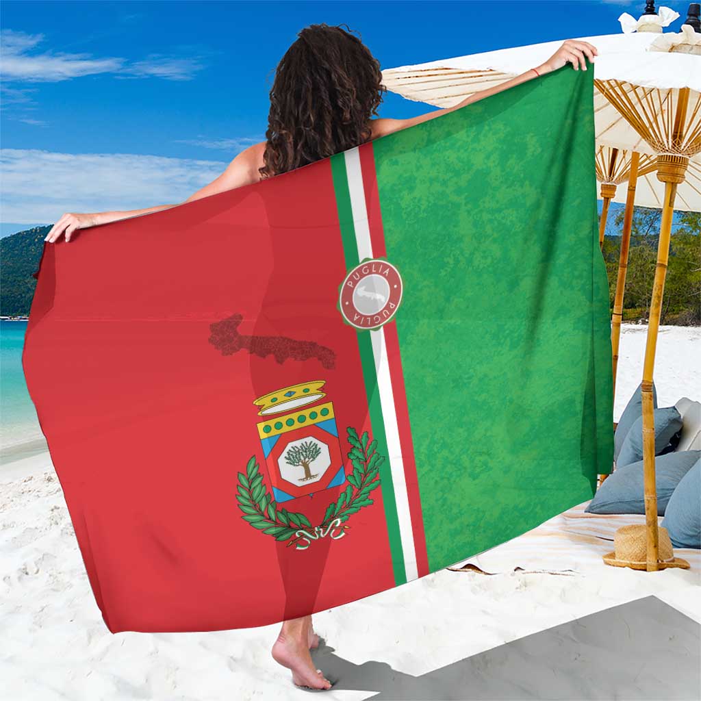 Italy Apulia Sarong Map Of Apulia With Coat Of Arms - Wonder Print Shop