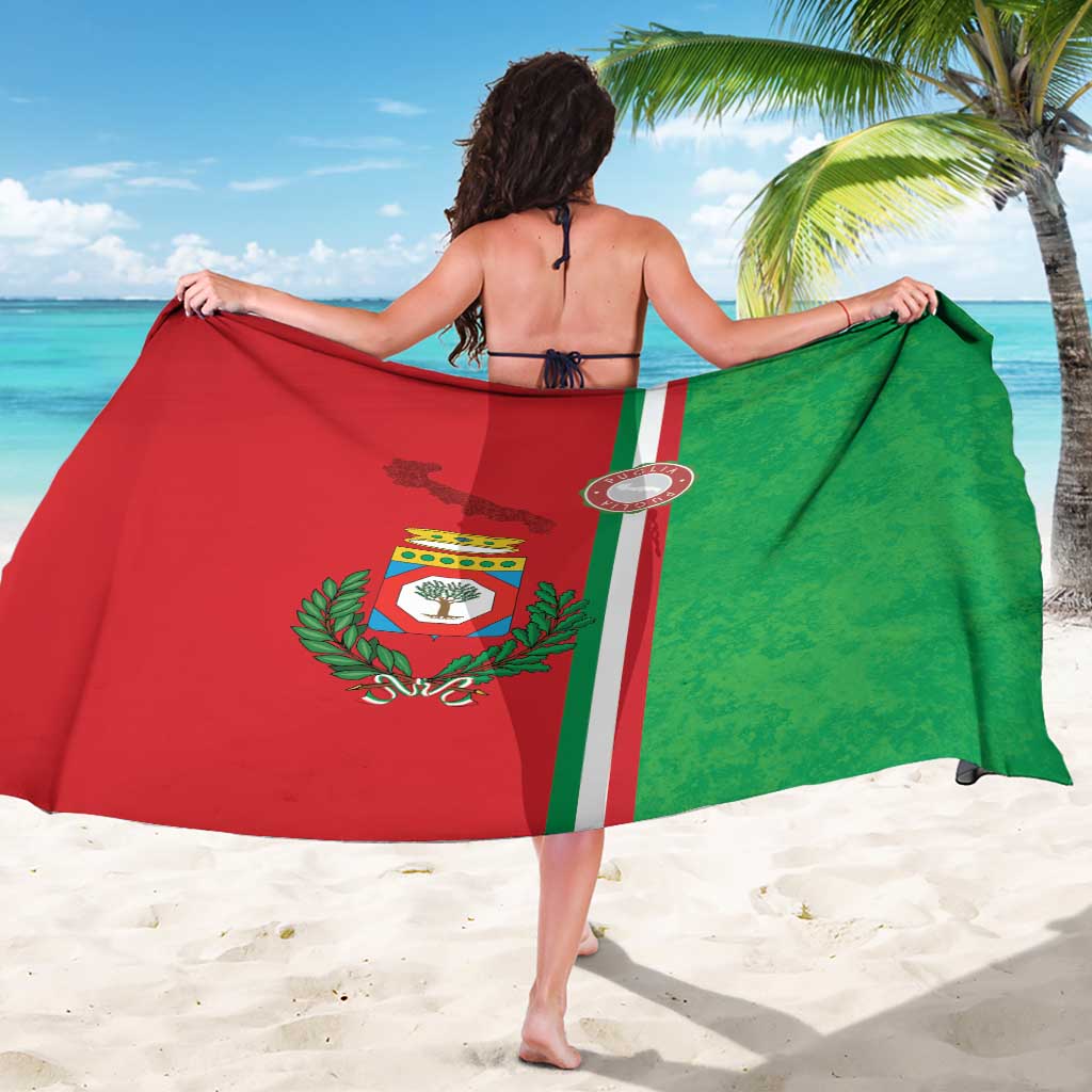 Italy Apulia Sarong Map Of Apulia With Coat Of Arms - Wonder Print Shop