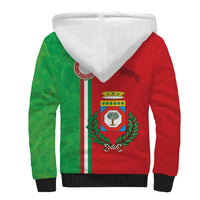 Italy Apulia Sherpa Hoodie Map Of Apulia With Coat Of Arms LT19