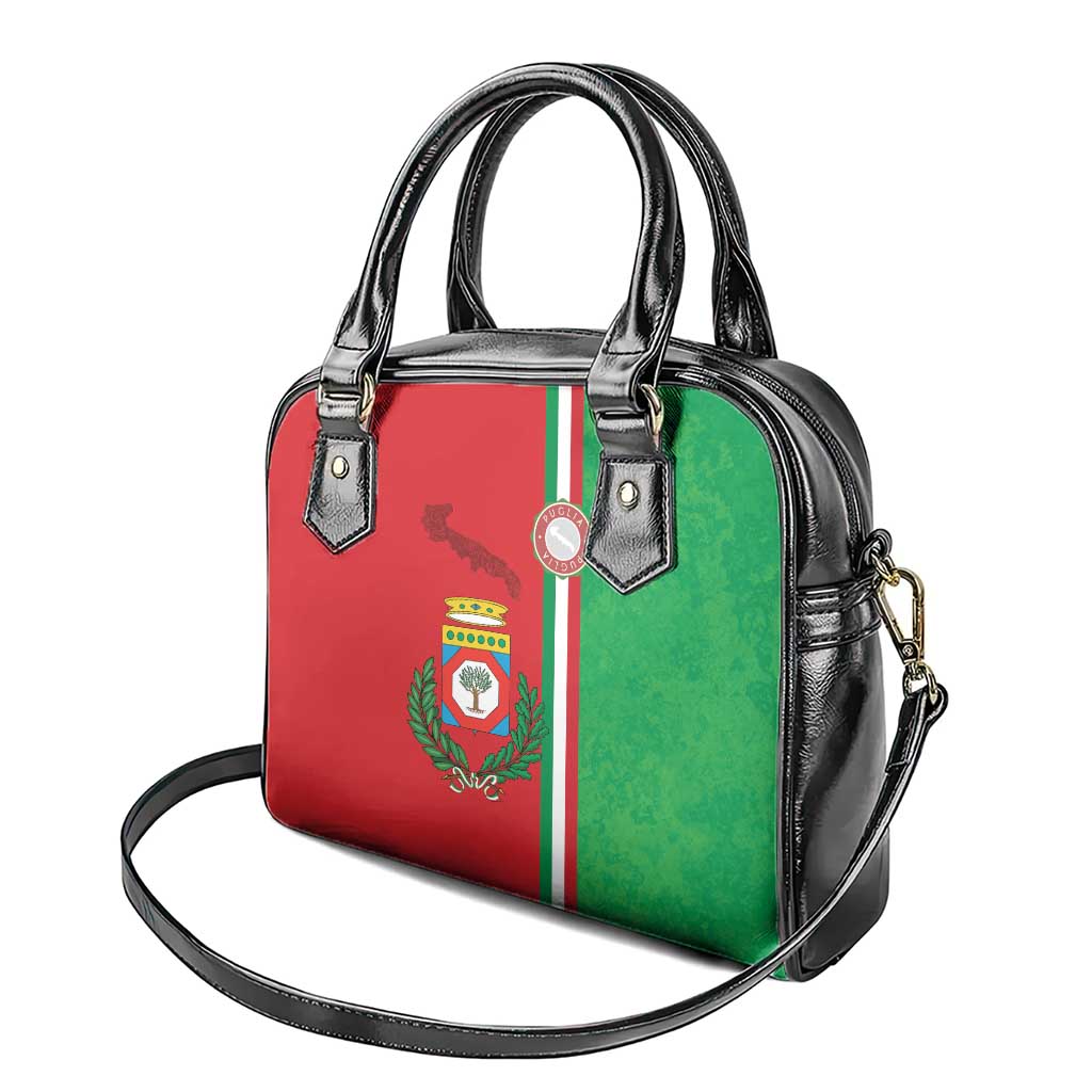 Italy Apulia Shoulder Handbag Map Of Apulia With Coat Of Arms - Wonder Print Shop