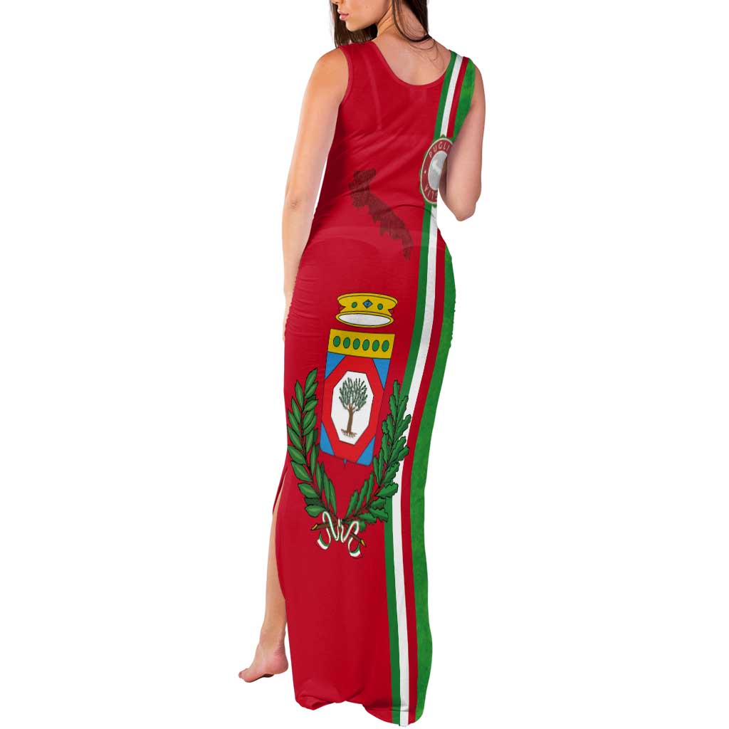 Italy Apulia Tank Maxi Dress Map Of Apulia With Coat Of Arms LT19