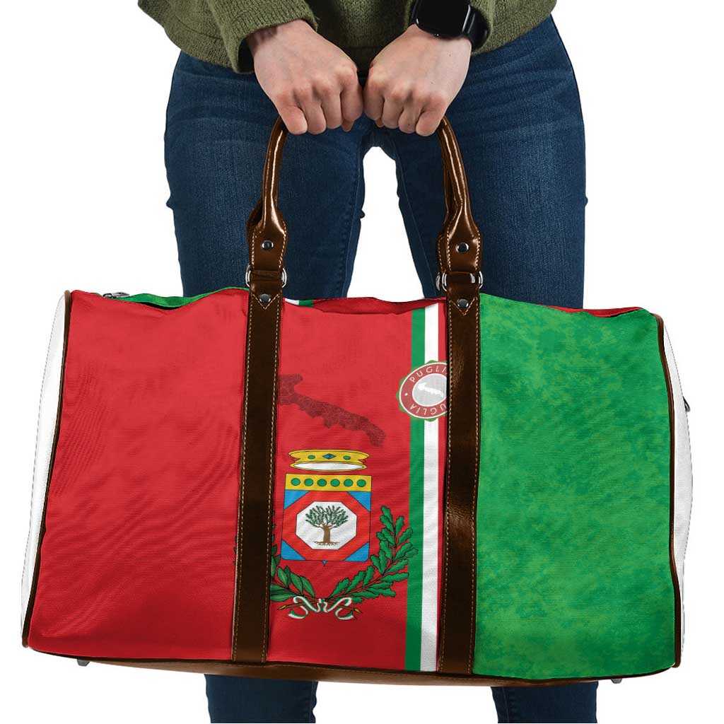Italy Apulia Travel Bag Map Of Apulia With Coat Of Arms - Wonder Print Shop