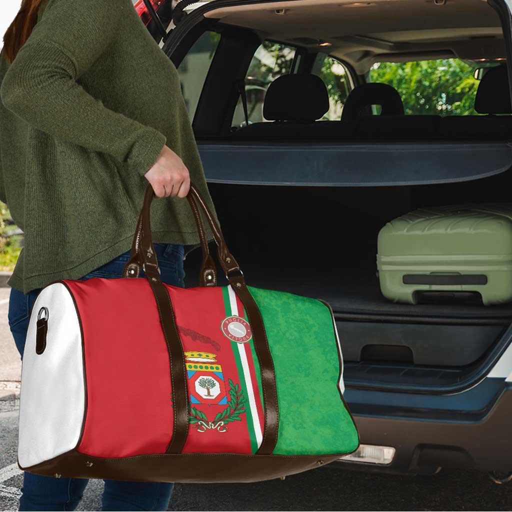 Italy Apulia Travel Bag Map Of Apulia With Coat Of Arms - Wonder Print Shop