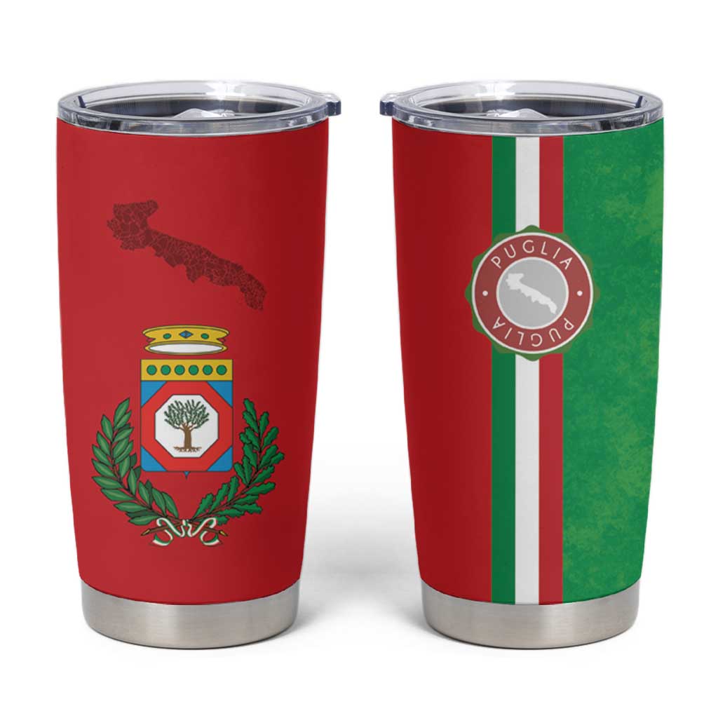 Italy Apulia Tumbler Cup Map Of Apulia With Coat Of Arms - Wonder Print Shop