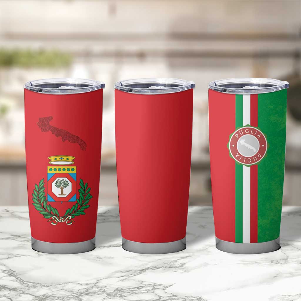 Italy Apulia Tumbler Cup Map Of Apulia With Coat Of Arms - Wonder Print Shop