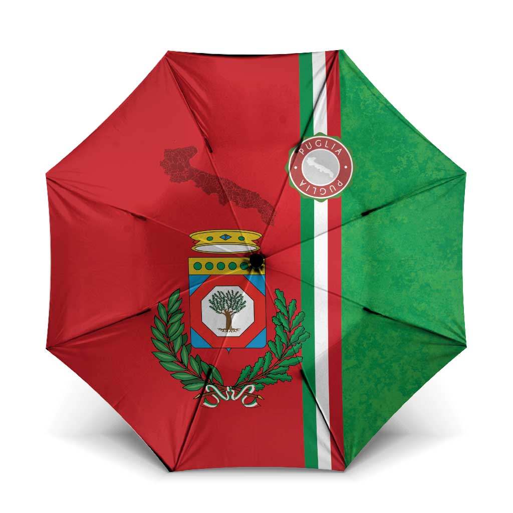Italy Apulia Umbrella Map Of Apulia With Coat Of Arms - Wonder Print Shop
