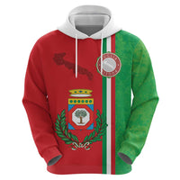 Italy Apulia Zip Hoodie Map Of Apulia With Coat Of Arms LT19