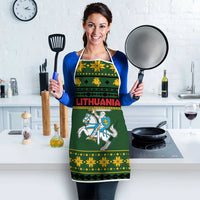Lithuania Christmas Apron Coat Of Arms Linksmu Kaledu - Wonder Print Shop
