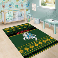Lithuania Christmas Area Rug Coat Of Arms Linksmu Kaledu - Wonder Print Shop