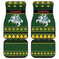 Lithuania Christmas Car Mats Coat Of Arms Linksmu Kaledu - Wonder Print Shop