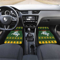 Lithuania Christmas Car Mats Coat Of Arms Linksmu Kaledu - Wonder Print Shop