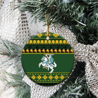Lithuania Christmas Ceramic Ornament Coat Of Arms Linksmu Kaledu - Wonder Print Shop